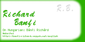 richard banfi business card