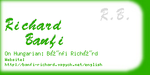 richard banfi business card
